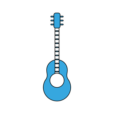 Acoustic guitar cartoon vector illustration graphic designのイラスト素材