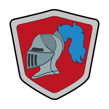 Medieval emblem with shield vector illustration graphic designのイラスト素材