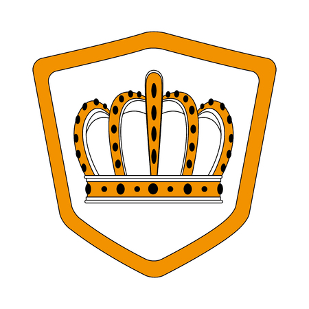 Medieval emblem with shield vector illustration graphic designのイラスト素材