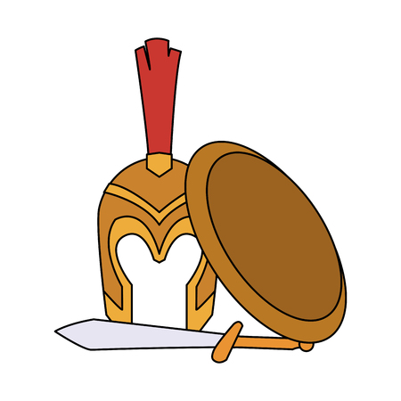 Medieval warrior weapons vector illustration graphic designのイラスト素材