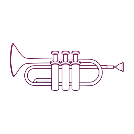 Trumpet music instrument vector illustration graphic designのイラスト素材