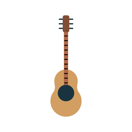 Acoustic guitar cartoon vector illustration graphic designのイラスト素材
