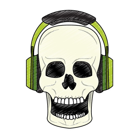 Cool skull cartoon vector illustration graphic designのイラスト素材