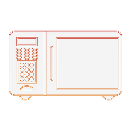 Microwave kitchen appliance vector illustrationのイラスト素材