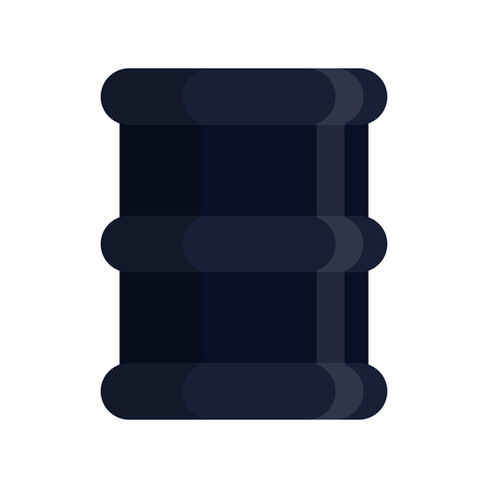 Illustration of a dark blue metallic barrel on a white backgroundのイラスト素材