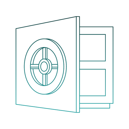 Pixelated strongbox open vector illustration graphic designのイラスト素材