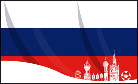 Russia 2018 emblem design vector illustration graphic designのイラスト素材