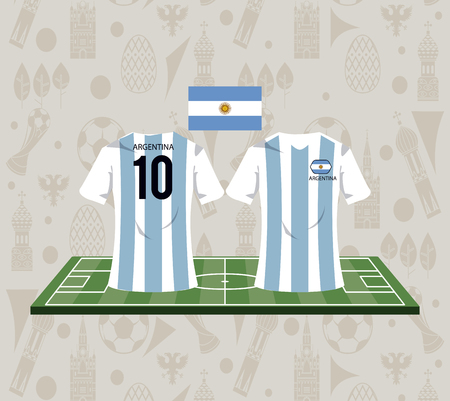 Football argentina sport wear tshirt vector illustration graphic designのイラスト素材