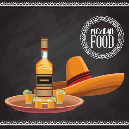 Mexican food menu card vector illustration graphic designのイラスト素材