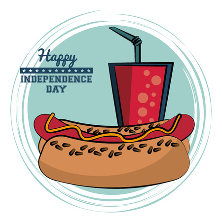 USA independence day card vector illustration graphic designのイラスト素材