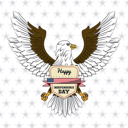 USA independence day card vector illustration graphic designのイラスト素材