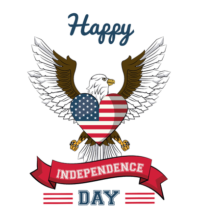 USA independence day card vector illustration graphic designのイラスト素材