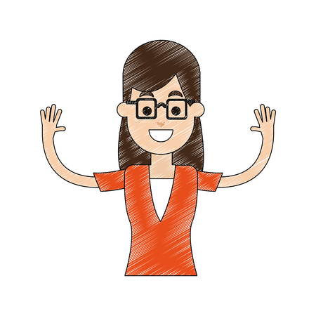 Executive woman cartoon icon vector illustration graphic designのイラスト素材