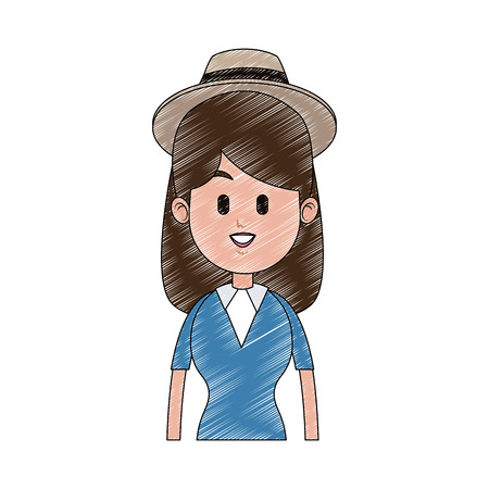 Young fashion woman icon vector illustration graphic designのイラスト素材