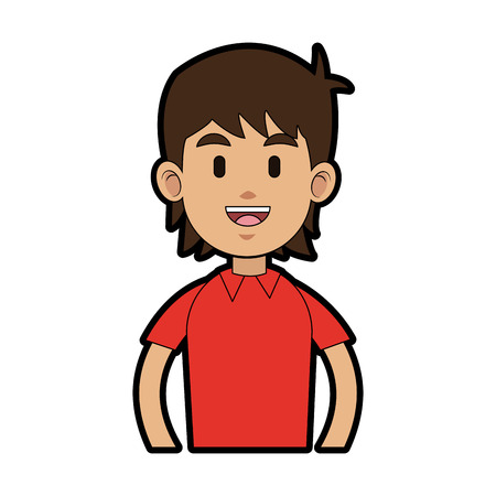 Young man cartoon icon vector illustration graphic designのイラスト素材