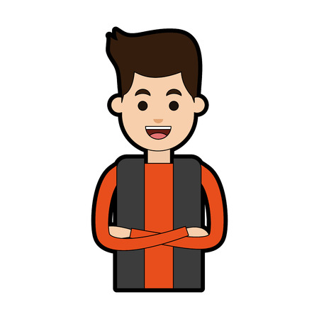 Young man cartoon icon vector illustration graphic designのイラスト素材