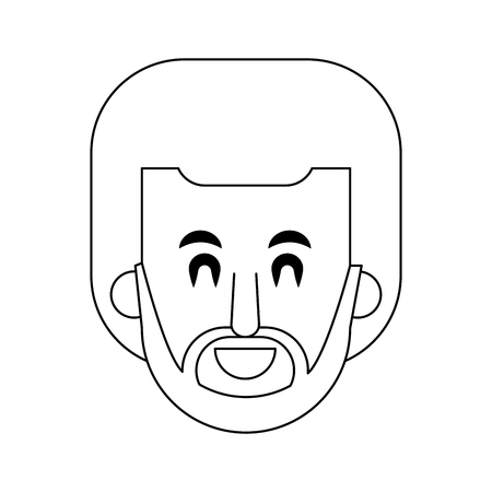 Man face cartoon vector illustration graphic designのイラスト素材