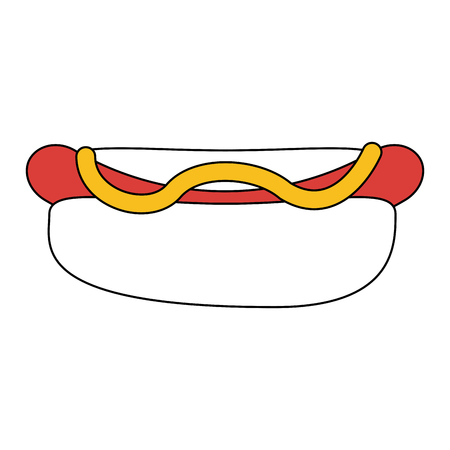Hot dog fast food vector illustration graphic designのイラスト素材