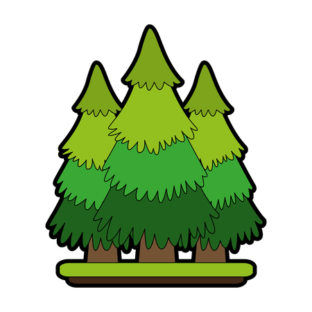 Tree pines isolated vector illustration graphic designのイラスト素材