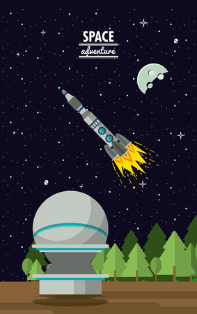 Very large telescope pointing to the space vector illustration graphic design vector illustration graphic designのイラスト素材