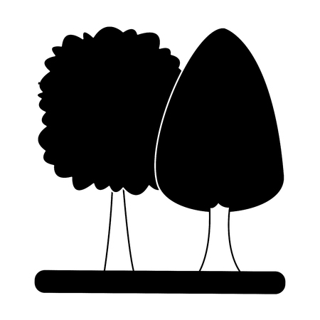 Isolated trees cartoon vector illustration graphic designのイラスト素材