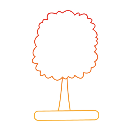 Isolated trees cartoon vector illustration graphic designのイラスト素材