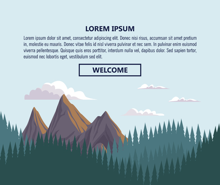 Nature landscape infographic vector illustration graphic designのイラスト素材