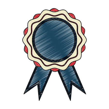 Award ribbon symbol vector illustration graphic designのイラスト素材
