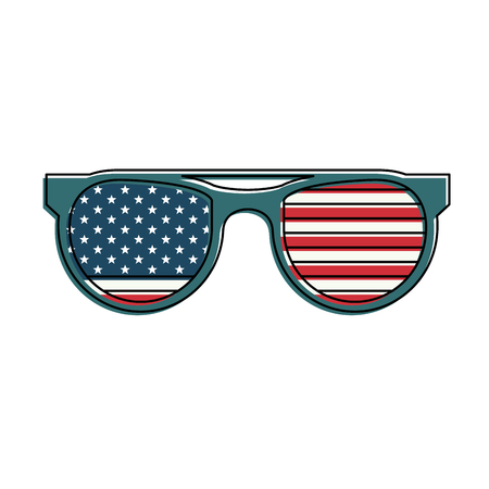 USA sunglasses style vector illustration graphic designのイラスト素材