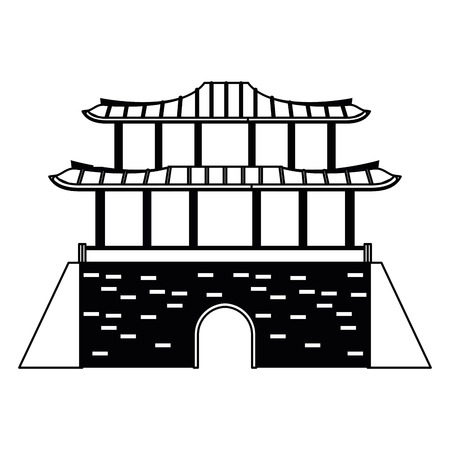 Asian palace symbol vector illustration graphic designのイラスト素材