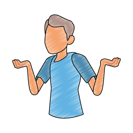 Old man with Alzheimer cartoon vector illustration graphic design.のイラスト素材