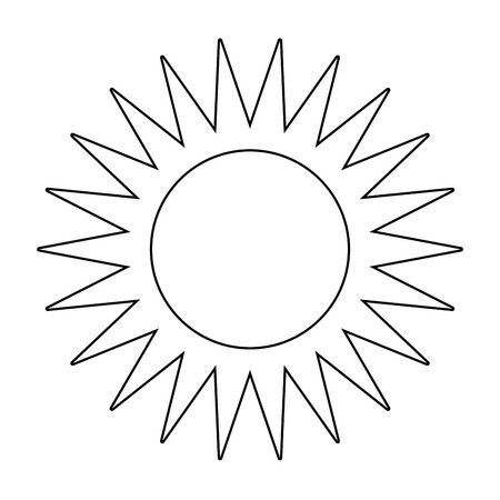 Sun cartoon isolated vector illustration graphic designのイラスト素材