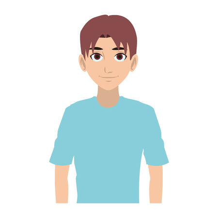 Young man cartoon vector illustration graphic designのイラスト素材
