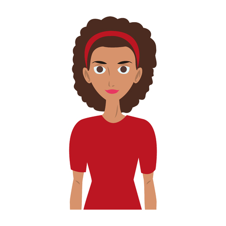 Young woman cartoon vector illustration graphic designのイラスト素材