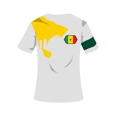 Senegal national t-shirt soccer sport wear vector illustration graphic designのイラスト素材