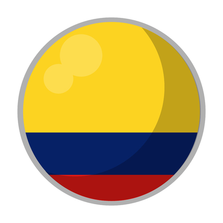 colombia round flag symbol vector illustration graphic designのイラスト素材