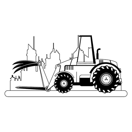 Farm tractor vehicle vector illustration graphic designのイラスト素材