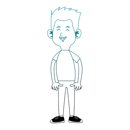 Cute boy cartoon isolated vector illustration graphic designのイラスト素材