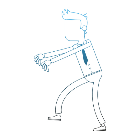 Young businessman cartoon vector illustration graphic designのイラスト素材