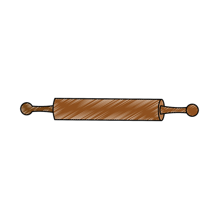 Wooden rolling pin vector illustration graphic designのイラスト素材
