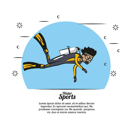 Man diving infographic vector illustration graphic designのイラスト素材