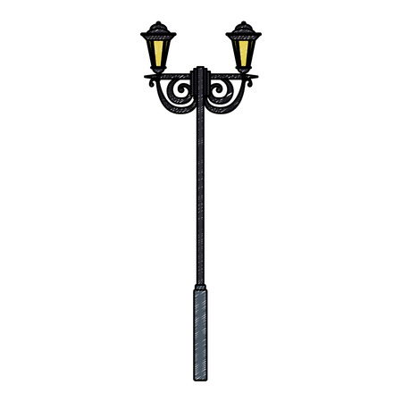 Street light lamp vector illustration graphic designのイラスト素材