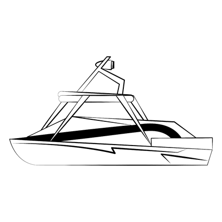 Racing sport boat vector illustration graphic designのイラスト素材
