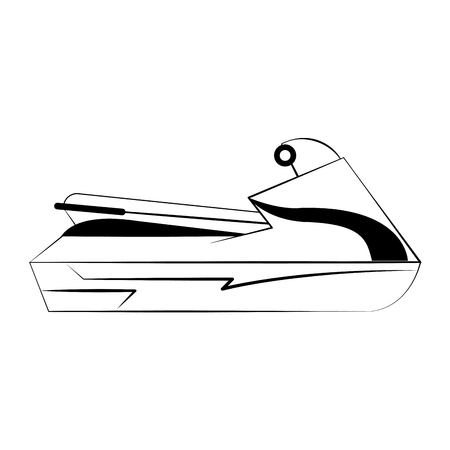 Jetski Water sport cartoon vector illustration graphic designのイラスト素材
