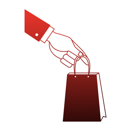 Hand holding shopping bag vector illustration graphic designのイラスト素材
