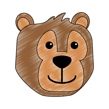Bear head wild animal vector illustration graphic designのイラスト素材