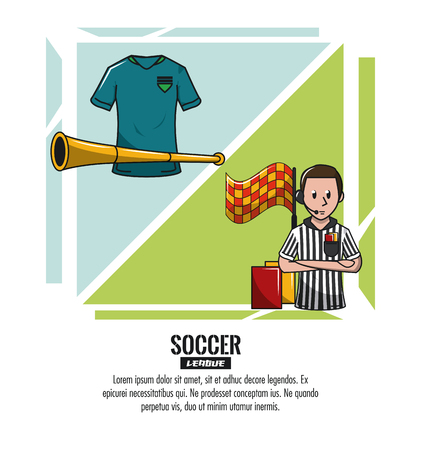 Soccer tournament infographic with elements vector illustration graphic designのイラスト素材