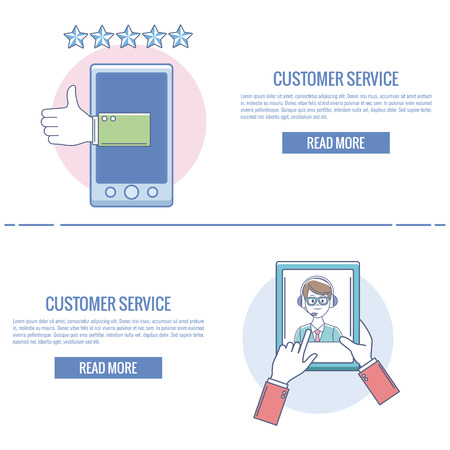 Customer service and support infographic concept vector illustration graphic designのイラスト素材