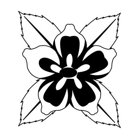 Beautiful flower symbol vector illustration graphic designのイラスト素材