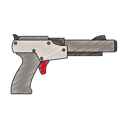 Retro console handgun vector illustration graphic designのイラスト素材